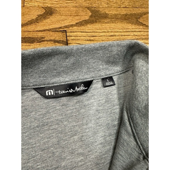 Travis Matthew 1/4 Zip Pullover Sweater Blue Lightweight Jacket Golf Men's Large - Picture 2 of 6